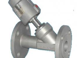 全不銹鋼法蘭式氣動角座閥